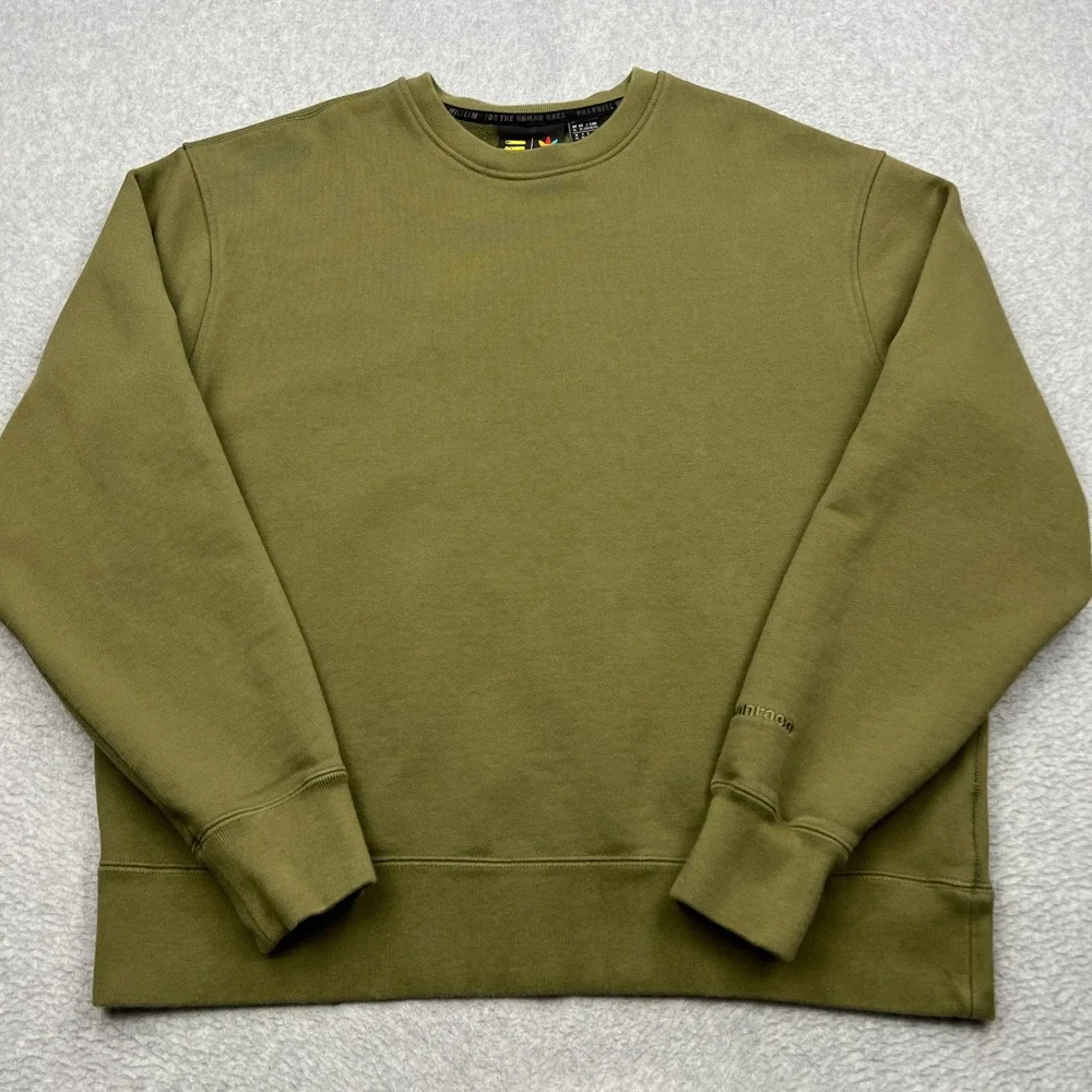Adidas x Pharrell Williams Sweatshirt Mens XL Green Human Race Crewneck H58308